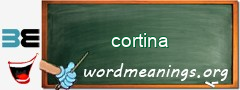 WordMeaning blackboard for cortina